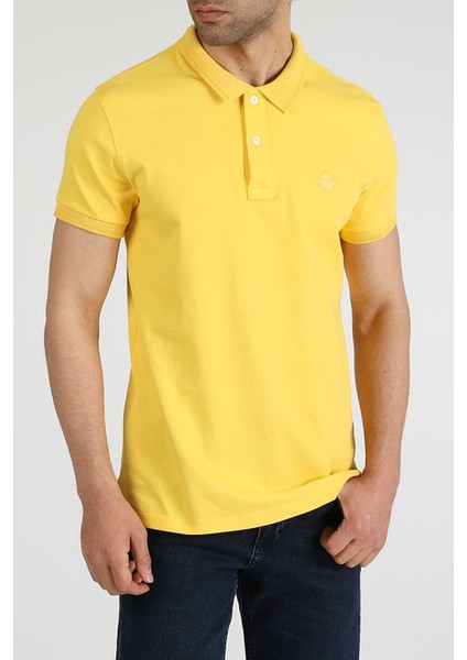 Erkek Polo Yaka T-Shirt Neo-Essential Sarı modelleri