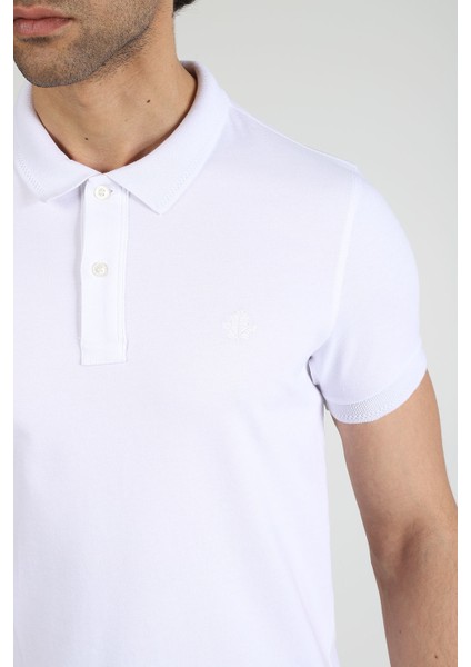 Erkek Polo Yaka T-Shirt Neo-Essential Beyaz indirimleri