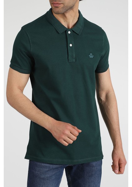 Erkek Polo Yaka T-Shirt Neo-Essential Koyu Yeşil modelleri