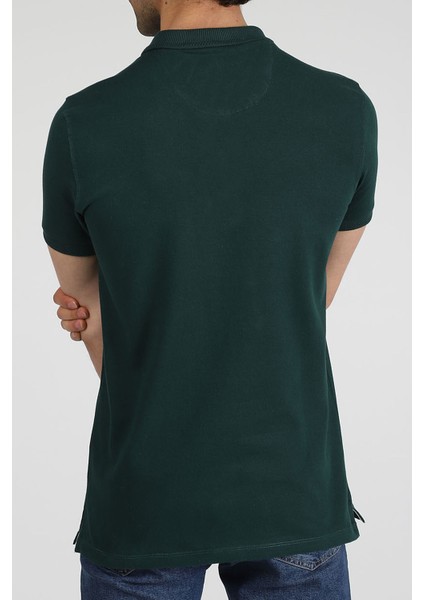 Erkek Polo Yaka T-Shirt Neo-Essential Koyu Yeşil fırsatları