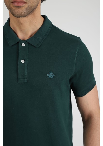 Erkek Polo Yaka T-Shirt Neo-Essential Koyu Yeşil indirimleri