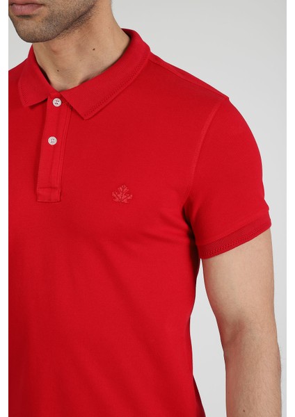 Erkek Polo Yaka T-Shirt Neo-Essential Kırmızı indirimleri