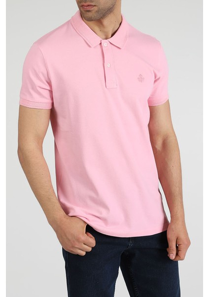 Erkek Polo Yaka T-Shirt Neo-Essential Pembe modelleri