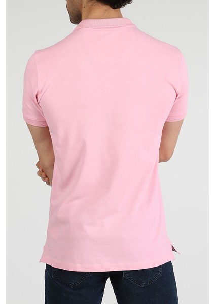 Erkek Polo Yaka T-Shirt Neo-Essential Pembe fırsatları