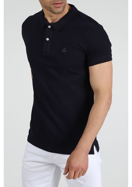 Erkek Polo Yaka T-Shirt Neo-Essential Lacivert modelleri