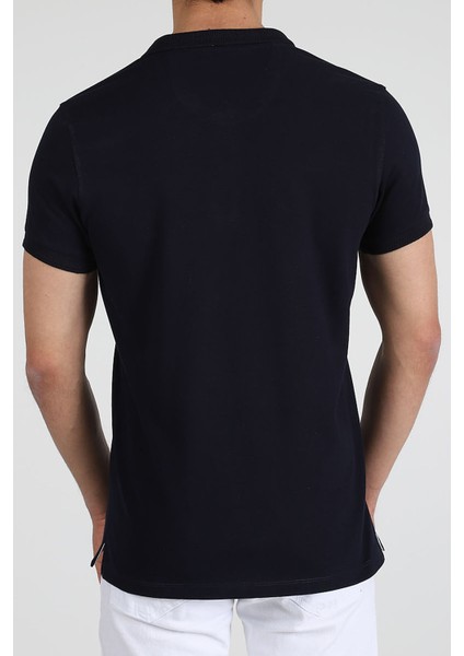 Erkek Polo Yaka T-Shirt Neo-Essential Lacivert fırsatları
