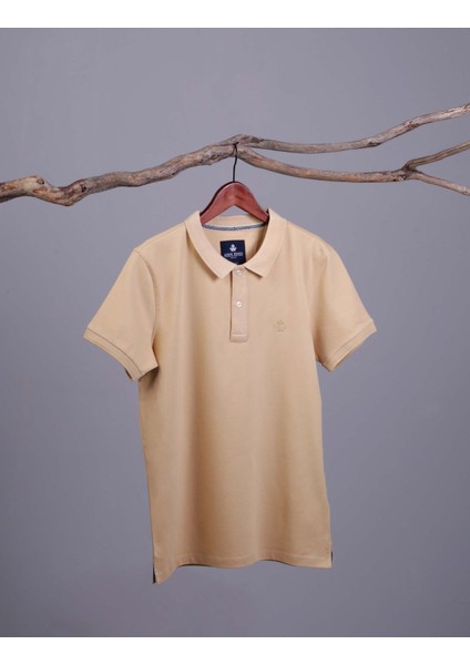 Erkek Polo Yaka T-Shirt Neo-Essential Bej