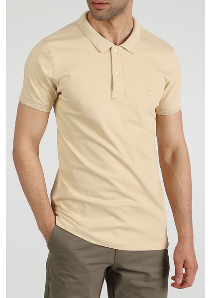 Erkek Polo Yaka T-Shirt Neo-Essential Bej modelleri