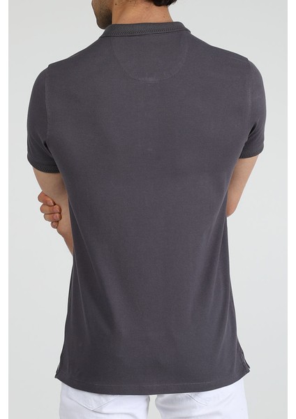 Erkek Polo Yaka T-Shirt Neo-Essential Antrasit fırsatları