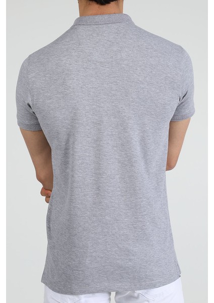 Erkek Polo Yaka T-Shirt Neo-Essential Gri fırsatları