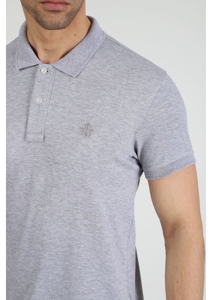 Erkek Polo Yaka T-Shirt Neo-Essential Gri indirimleri