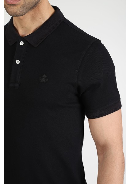 Erkek Polo Yaka T-Shirt Neo-Essential Siyah indirimleri