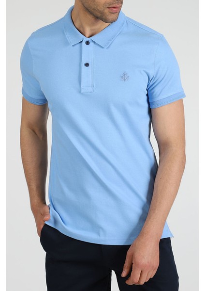 Erkek Polo Yaka T-Shirt Neo-Essential Açık Mavi modelleri