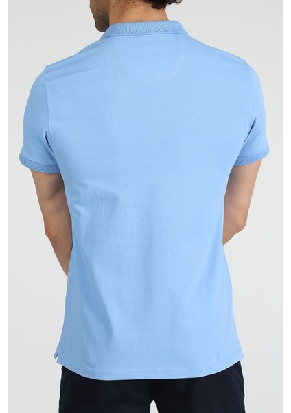 Erkek Polo Yaka T-Shirt Neo-Essential Açık Mavi fırsatları