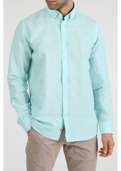 Relaxed Fit Düğmeli Yaka Gömlek Neo-Epherest Turkuaz fiyatları