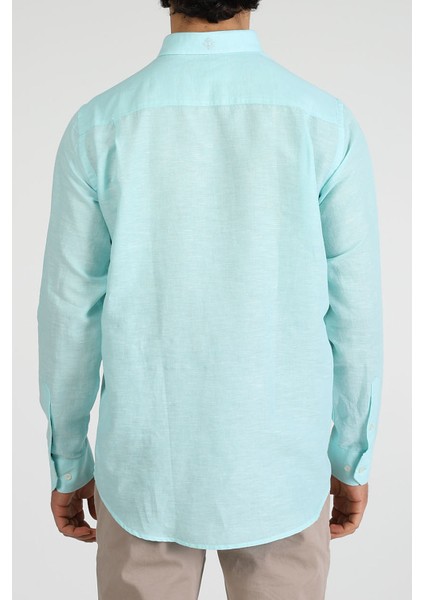 Relaxed Fit Düğmeli Yaka Gömlek Neo-Epherest Turkuaz modelleri