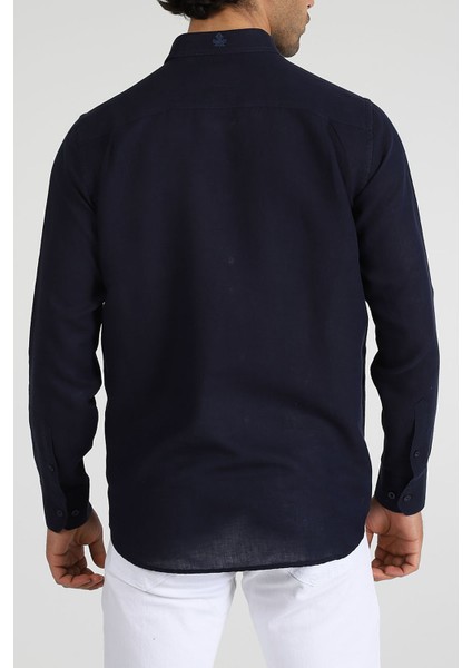 Relaxed Fit Düğmeli Yaka Gömlek Neo-Epherest Lacivert modelleri