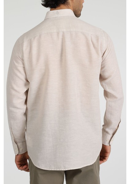 Relaxed Fit Düğmeli Yaka Gömlek Neo-Epherest Bej modelleri