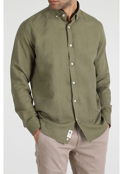 Relaxed Fit Düğmeli Yaka Gömlek Neo-Epherest Haki fiyatları