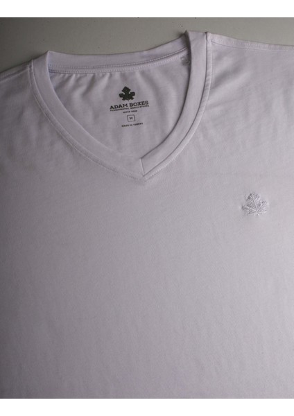 Erkek V Yaka T-Shirt Neo-Alpes Beyaz fiyatları