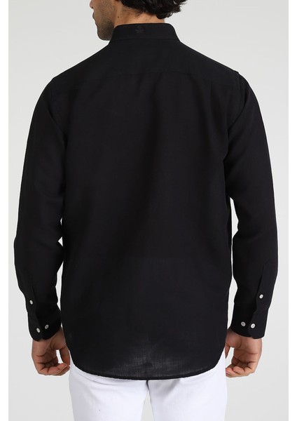 Relaxed Fit Düğmeli Yaka Gömlek Neo-Epherest Siyah modelleri