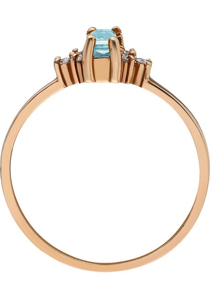 Pırlanta ve Baget Kesim Akuamarin Yüzük 0442R0016 modelleri