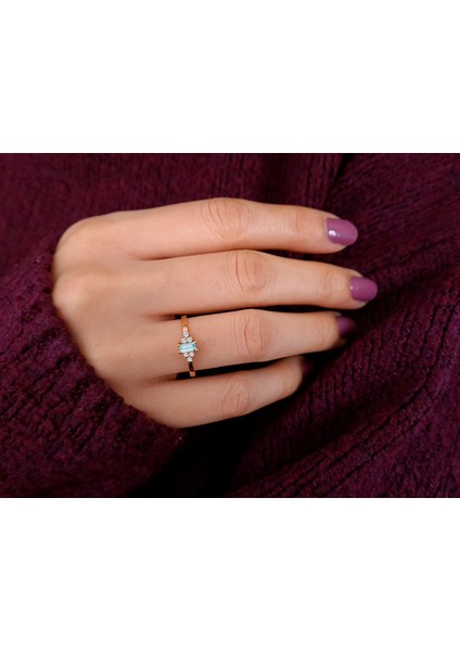 Pırlanta ve Baget Kesim Akuamarin Yüzük 0442R0016 fırsatları