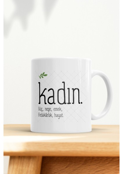 Kadın Baskılı Kupa Bardak