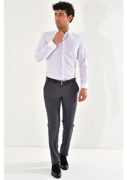 P 1061 Slim Fit Antrasit Klasik Pantolon