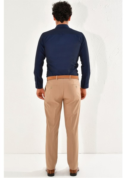 P 1061 Slim Fit Bej Klasik Pantolon modelleri