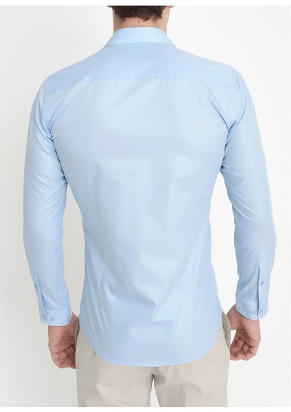 Gk 157 Slim Fit Açık Mavi Klasik Gömlek fırsatları