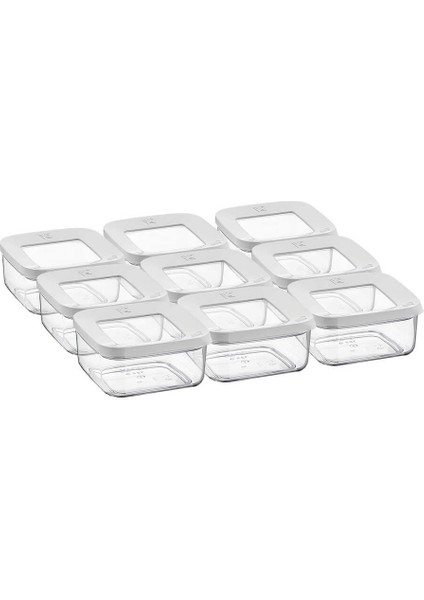 Kare Saklama Kabı 9'lu 250 ml.