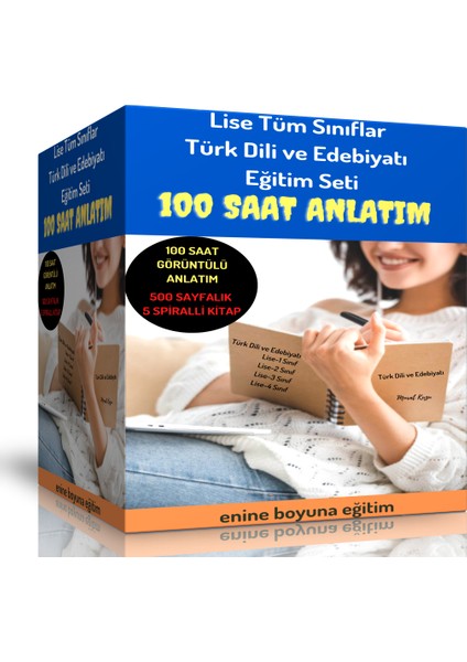 Enine Boyuna Eğitim Lise Tüm Sınıflar Türk Dili ve Edebiyatı Eğitim Seti (100 Saat Anlatım)