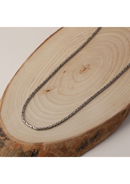 Erkek 925 Ayar 3 mm 15,80 gr 55 cm Yuvarlak Gümüş Kral Zincir Kolye modelleri