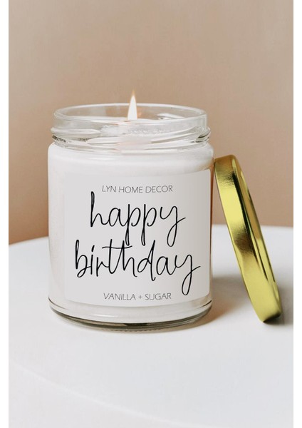 Happy Birthday Kavanoz 9oz Kokulu Mum