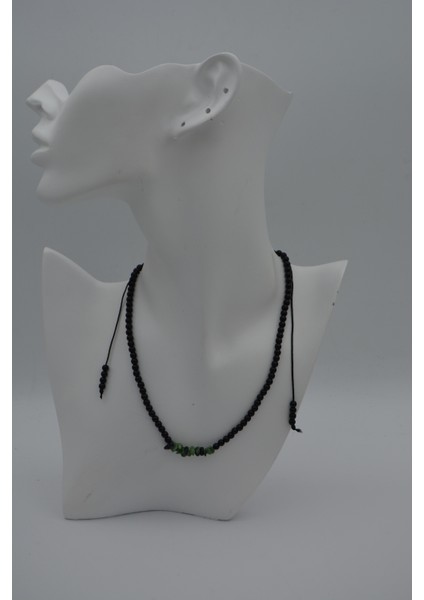 Jewellery Zümrüt ve Oniks Doğal Taşlı Metalsiz Kolye fırsatları