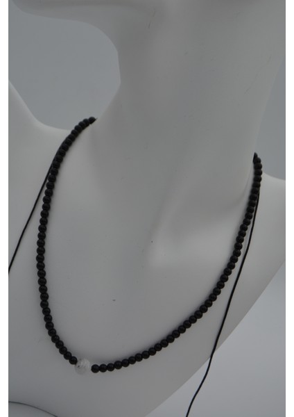 Jewellery Havlit ve Oniks Taşlı Metalsiz Kolye modelleri