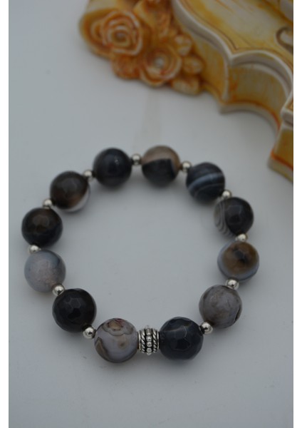 Jewellery Dantelli Akik Unisex Spor Doğal Taş Bileklik fırsatları