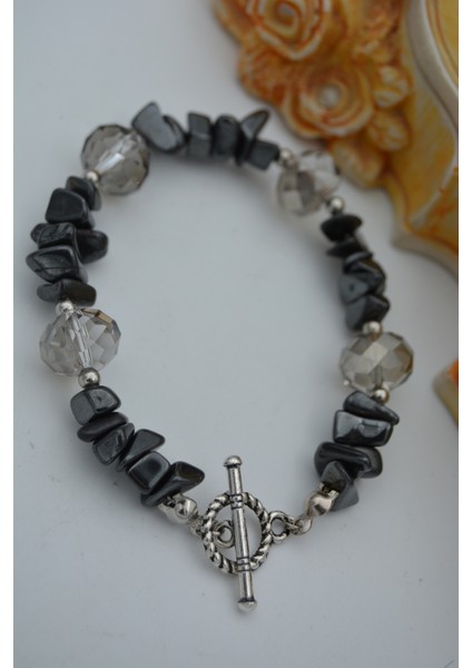 Jewellery Hematit ve Çek Kristalden Bileklik indirimleri
