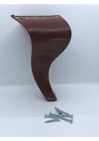 Lükens 20 cm Ceviz Plastik Mobilya Ayağı (4 Adet)