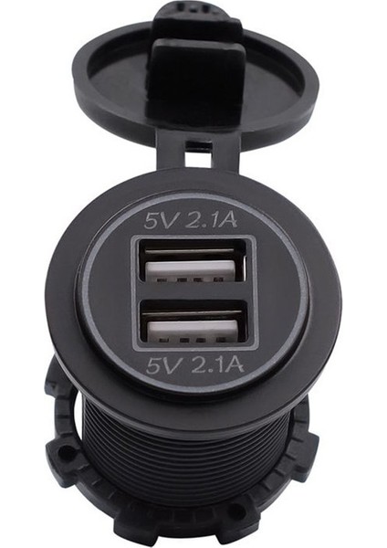 Güç Adaptörü 4.2A Dc 12V/24V Çift Usb Şarj Cihazı Güç Adaptörü Çıkış Gücü - Kırmızı (Yurt Dışından)