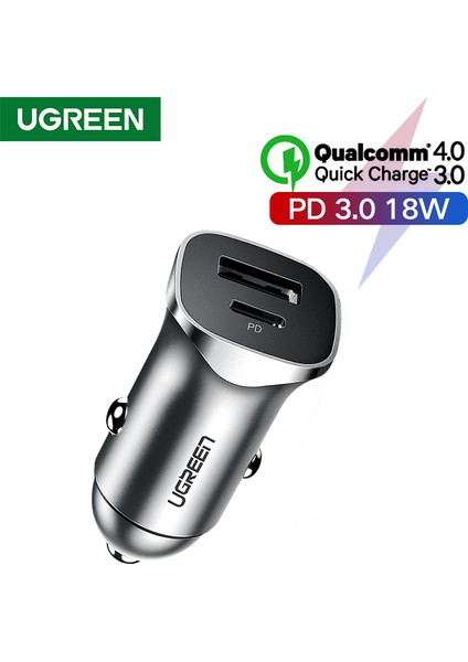 Ugreen Hızlı Şarj 4.0 3.0 Qc Usb Araç Şarj Cihazı Için Xiaomi Qc4.0 Qc3.0 18W Tip C Pd Araç Şarj İphone Uyumlu Için 11 X Xs 8 Pd Şarj Cihazı (Yurt Dışından)