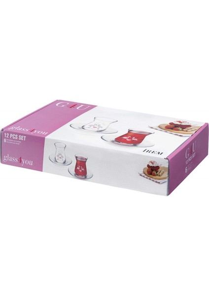 GLASS4YOU Hatıra Çay Seti 6 Kişilik 12 Parça fiyatları