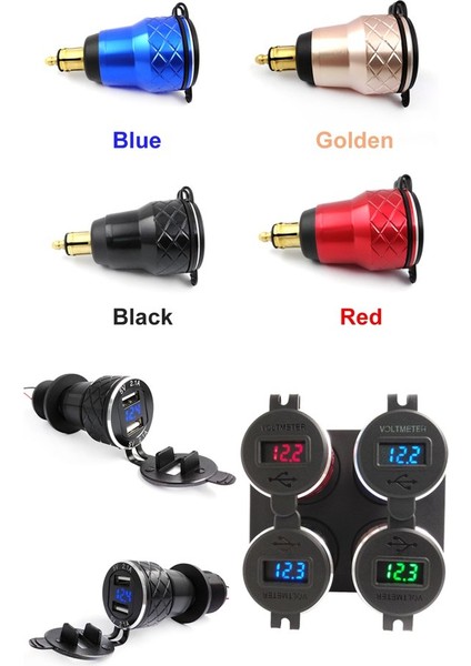Led Ekran Motosiklet Voltmetre İle Auto Car 4.2A 2 Usb Güç Şarj Soketi (Yurt Dışından) indirimleri