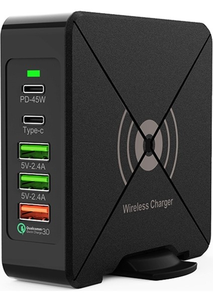Quanbu Çoklu Usb Kablosuz Şarj Cihazı Hızlı Şarj Cihazı İphone Uyumlu X Xr Qi Kablosuz Şarj Cihazı 75W Qc 3.0 Hızlı Duvar Şarj Cihazı-Abd Tak (Yurt Dışından) fiyatları