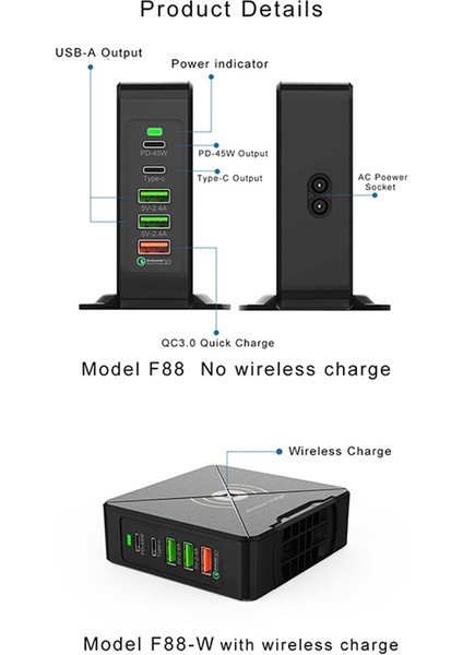 Quanbu Çoklu Usb Kablosuz Şarj Cihazı Hızlı Şarj Cihazı İphone Uyumlu X Xr Qi Kablosuz Şarj Cihazı 75W Qc 3.0 Hızlı Duvar Şarj Cihazı-Abd Tak (Yurt Dışından) modelleri