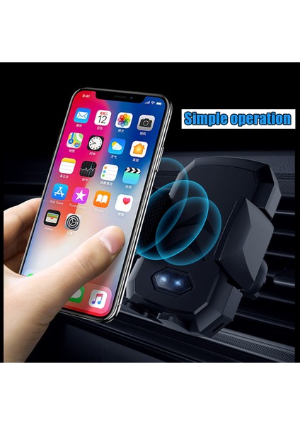Qi Kablosuz Araç Şarj Cihazı Otomatik Kelepçe Kızılötesi Sensör Telefon Bağlantısı 360 ° Tutucu (Yurt Dışından) fiyatları