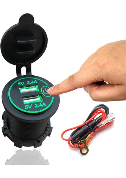 Araçlar Araba Motosiklet Için Anahtarlı Usb Araba 4.8A Çift Şarj Soket Çıkışı (Yurt Dışından) fırsatları
