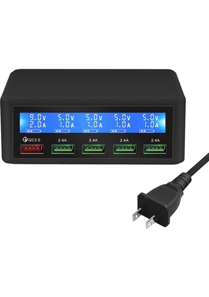 Hızlı Qc 3.0 Şarj 5 Port Akıllı Usb Şarj Istasyonu İphone Uyumlu 7 Için Hızlı Şarj Cihazı Samsung S10 Xiaomi Telefon Şarj Cihazı Abd Tak (Yurt Dışından)