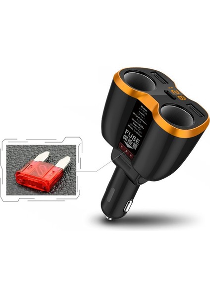 Se Araç Şarj Cihazı Dc12V-24V, Led Ekranlı Evrensel Çift Usb Şarj Cihazı 4.8A Tip C -Siyah (Yurt Dışından) modelleri